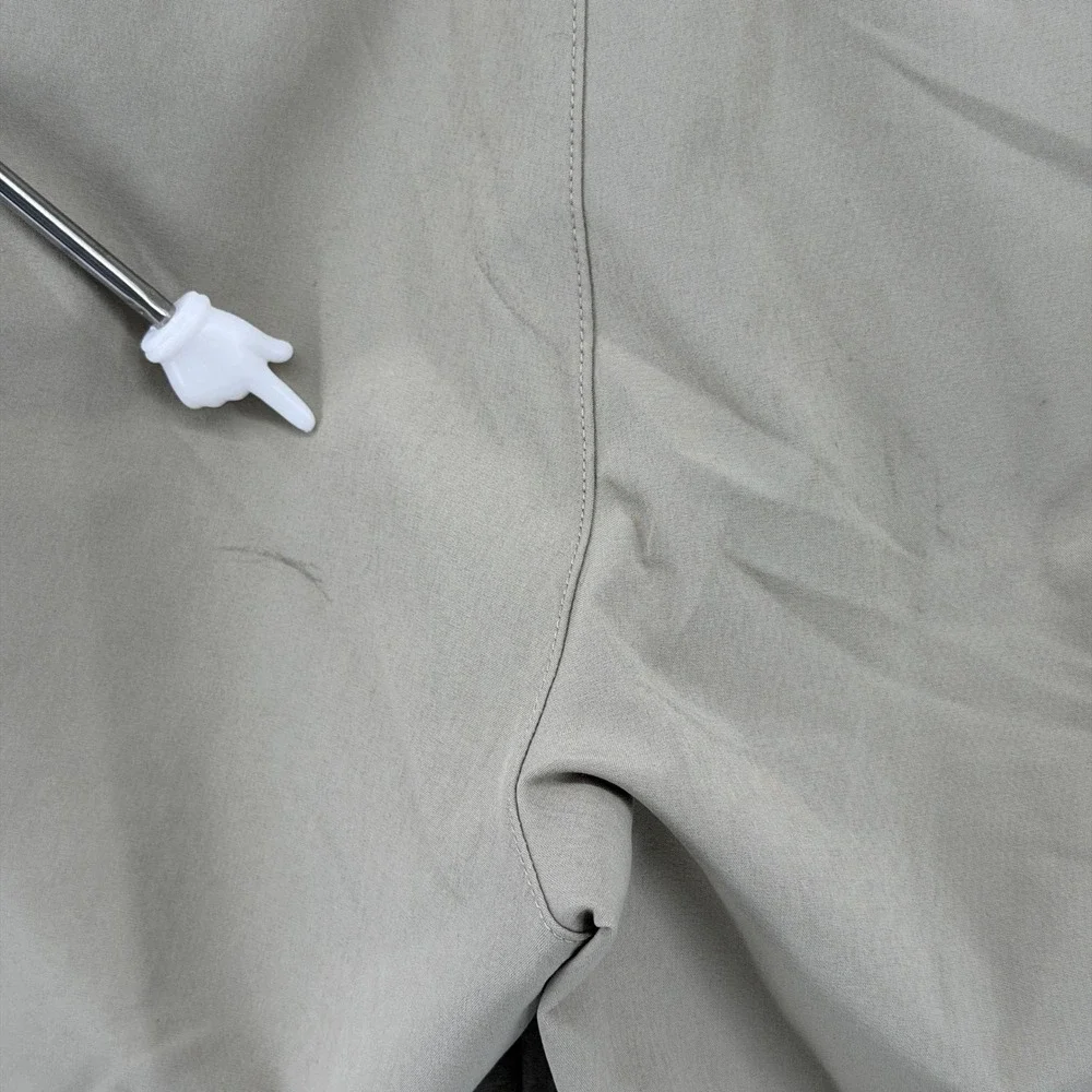 Adidas Golf Pants Mens 32x32 Khaki Tan Performance Stretch Flat Front Trousers